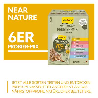 Probierpaket GimCat Near Nature 6 x 85 g - Mix (6 Sorten gemischt)