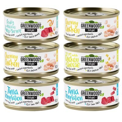 Lot mixte Greenwoods Delight 6 x 70 g lot mixte (4 sortes)