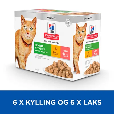 Hill's Science Plan Mature Adult 7+ Senior Vitality kylling & laks