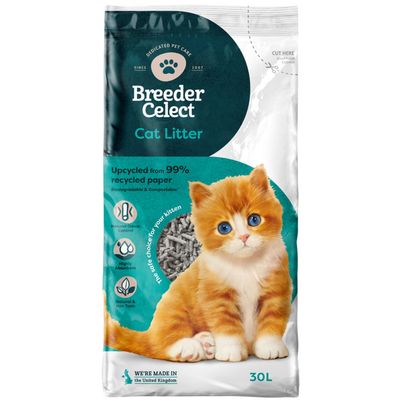 Breeder Celect Paper Cat Litter 30l