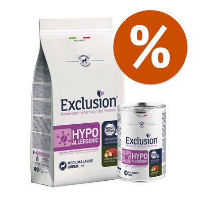 Set prova misto! Exclusion Diet Hypoallergenic secco + umido Pesce & Patate