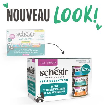 Schesir Compléments en bouillon 6 x 70 g pour chat