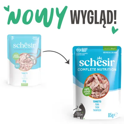 Schesir Complete Nutrition filet w galarecie, 6 x 85 g w saszetce - Tuńczyk