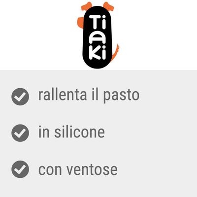 Tiaki rallenta il pasto, in silicone, con ventose