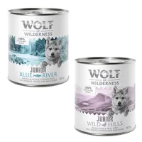 Little Wolf of Wilderness -säästöpakkaus 24 x 800 g - lajitelma: 12 x Blue River & 12 x Wild Hills