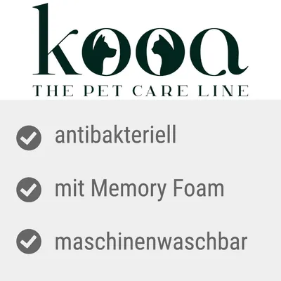 kooa The Pet Care Line. Egenskaber: antibakteriel, med memoryskum, maskinvaskbar.