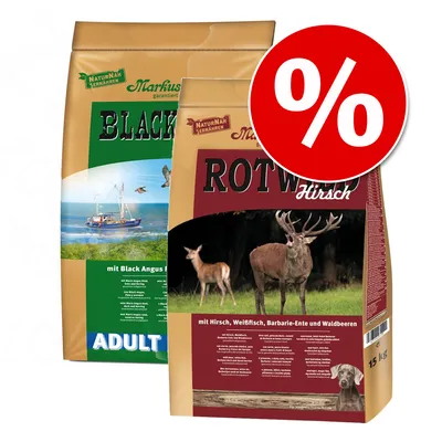 Markus Mühle -säästösekoitus 2 x 15 kg - mix: Red Deer & Black Angus