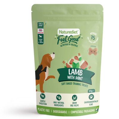 Naturediet Feel Good Soft Baked Training Treats - Lamb with Mint 100g