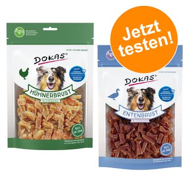 Kombi-Paket Dokas Fleischstückchen 8 x 200 g 4 x 200 g Hühnerbrust + 4 x 200 g Entenbrust