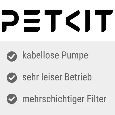 PETKIT, kabellose Pumpe, sehr leiser Betrieb, mehrschichtiger Filter (texte en allemand)