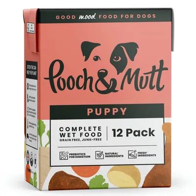 Pooch and Mutt Wet Puppy Food - Chicken & Vegetables - 12 x 375g