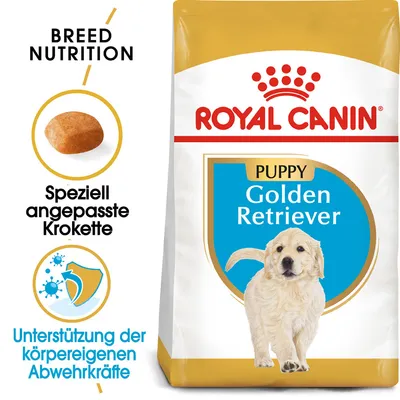 Royal Canin Puppy Golden Retriever. Speziell angepasste Krokette. Unterstützung der körpereigenen Abwehrkräfte.