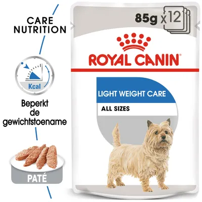 Royal Canin Light Weight Care All Sizes natvoer voor honden, 85g x12. Beperkt de gewichtstoename, paté. Care Nutrition.