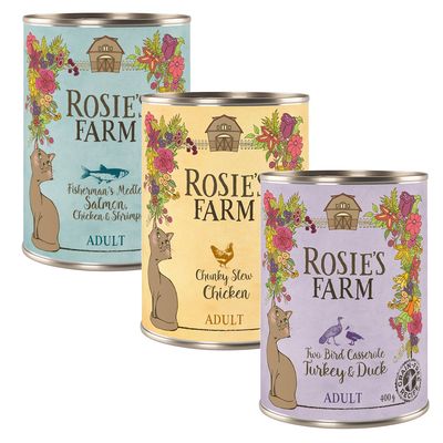 Rosie's Farm Adult, 6 x 400 g Mix (3 smaki)