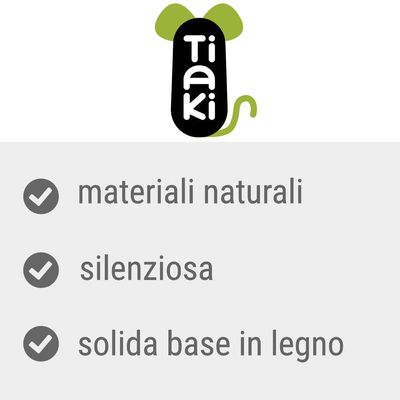 Tiaki, materiali naturali, silenziosa, solida base in legno