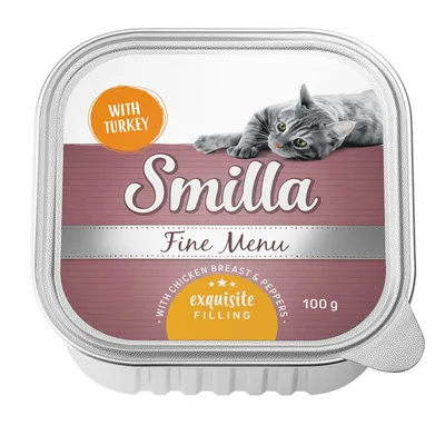 Smilla Fine Menu con tacchino, petto di pollo e peperone. Exquisite Filling. Confezione da 100 g.