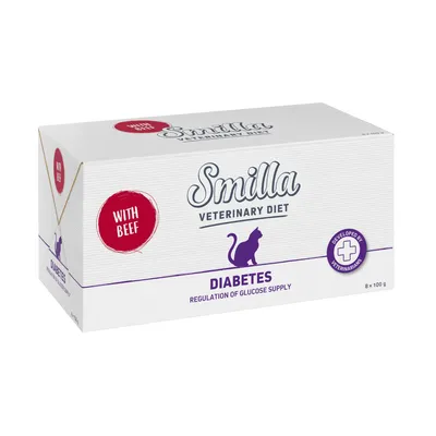 Smilla Veterinary Diet Diabetes - 8 x 100 g marha