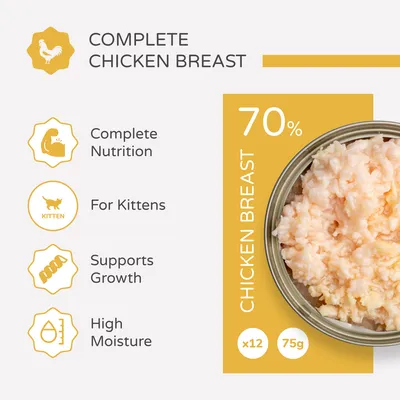 thrive Complete Kitten 12 x 75g - cat wet food - Chicken Breast
