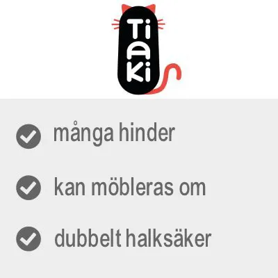 Tiaki. många hinder, kan möbleras om, dubbelt halksäker