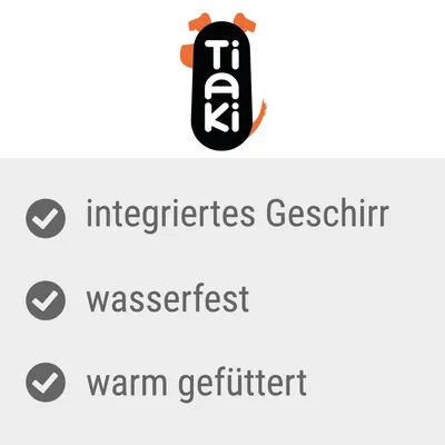 Tiaki. Integriertes Geschirr, wasserfest, warm gefüttert.