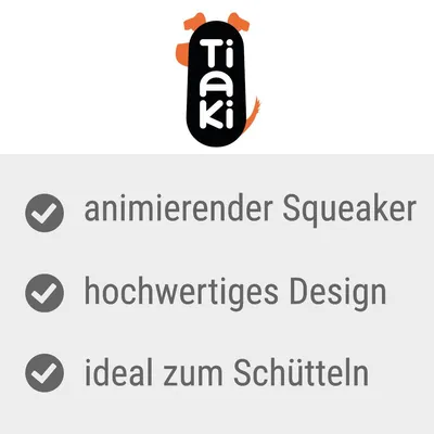 Tiaki. Stimulating squeaker, high-quality design, ideal for shaking.