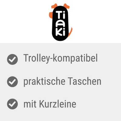 Tiaki. Trolley-kompatibel, praktische Taschen, mit Kurzleine (текст на немецком языке)