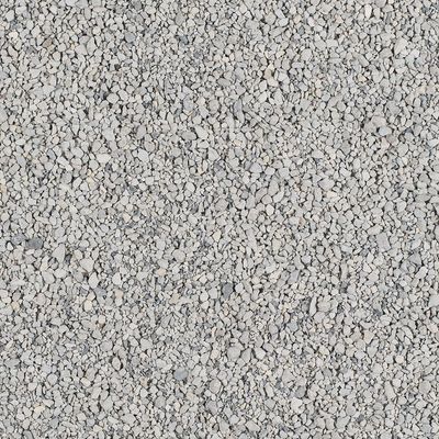 Zbliżenie na szare, drobne granulki żwirku; widoczna struktura i rozmiar ziaren. Materiał: kamień lub minerał, brak innych elementów.