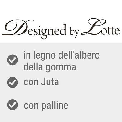 Designed by Lotte. in legno dell'albero della gomma, con Juta, con palline