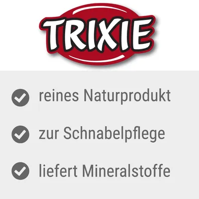TRIXIE, reines Naturprodukt, zur Schnabelpflege, liefert Mineralstoffe (besedilo v nemščini)