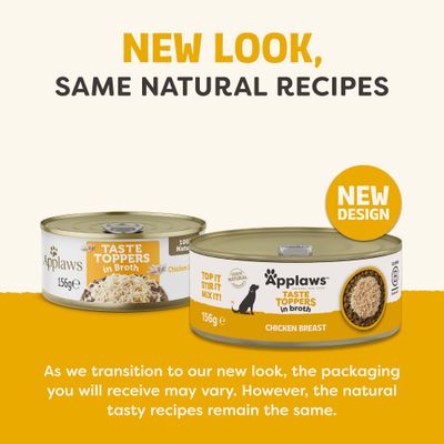 Applaws Taste Toppers Natural i buljong, 24 x 156 g