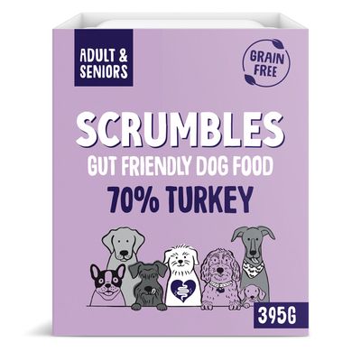 Scrumbles Grain Free Turkey Wet Dog Food 7 x 395g