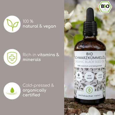 Wolfsbacher Natur Organic Black Seed Oil for Dogs