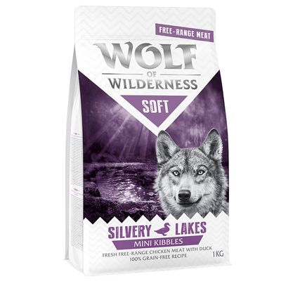 Wolf of Wilderness "Soft - Silvery Lakes" Freiland-Huhn & Ente - getreidefrei 1 kg MINI
