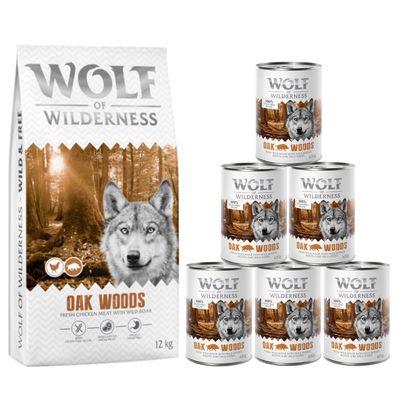 Oferta de prueba Wolf of Wilderness: pienso + comida húmeda Pack Oak Woods con jabalí - Receta nueva
