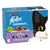 Felix Original Mixed Selection in Gravy, 12 pack. Includes turkey and liver, chicken and kidney, tuna and salmon, duck and lamb. No colourants.