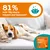 81% azt mondta: „A kutyám nyugodt és kiegyensúlyozott.” Zesty Paws Calming Chews csomag látható. Felmérés 61 kutyatartó körében az Egyesült Királyságban. 81% azt mondta: „A kutyám nyugodt és kiegyensúlyozott.” Zesty Paws Calming Chews csomag látható. Felmérés 61 kutyatartó körében az Egyesült Királyságban.