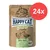 Happy Cat Bio Organic Huhn mit Ente, ohne Zuckerzusatz, ohne künstliche Farb- und Konservierungsstoffe, ohne Sojazusatz. Made in Germany. Packung mit 24 Stück.