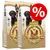 Two bags of GranataPet Liebling's Mahlzeit Puppy/Junior Geflügel/Poultry dry dog food with a red percentage discount symbol. Visible text: Made in Austria, Pomegranate seeds, Green-lipped mussel, Salmon oil.