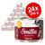 Pack de 24 latas de 200 g de comida para gatos Smilla Beef Pot with Chicken. Texto visible: contains taurine, grain-free recipe, food for a lifetime, made in Germany. Pack de 24 latas de 200 g de comida para gatos Smilla Beef Pot with Chicken. Texto visible: contains taurine, grain-free recipe, food for a lifetime, made in Germany.