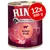 Conservă Rinti Singlefleisch Rind Pur, 12 x 800 g, carne de vită, 1 Protein Single, getreidefrei. Etichetă cu imagine carne și simbol vacă.