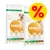Two bags of IAMS for Vitality Adult 1+ with fresh chicken, 12kg each, showing key features and a large percentage discount symbol in yellow and red. Two bags of IAMS for Vitality Adult 1+ with fresh chicken, 12kg each, showing key features and a large percentage discount symbol in yellow and red.