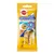 Pedigree Denta Tubos Junior, Pflege für die Milchzähne, x3 mit Huhn. Duitse tekst: speziell für die Zahnpflege, reich an Kalzium. Gele verpakking met afbeelding van twee puppy's.