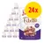 Lot de 24 sachets Rinti Filetto, feines Entenfilet mit Entenherz in Jelly, 100 g chacun. Texte visible : leichter Genuss. Lot de 24 sachets Rinti Filetto, feines Entenfilet mit Entenherz in Jelly, 100 g chacun. Texte visible : leichter Genuss.
