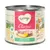 Feringa Classic Kitten, pâtée pour chaton, poulet avec lapin, pomme de terre et pissenlit, 69 % ingrédients d’origine animale, sans céréales, texte en anglais sur l’étiquette.