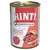RINTI Kennerfleisch mit Rind, getreidefrei. Rinti seit 1983 Original. Abgebildet sind Fleischstücke und Gemüse.