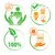 Vier pictogrammen: geen laboratoriumchemie, geschikt voor afvalbak, toilet en compost, 100% plantaardig, hand met zak cat litter en euroteken.