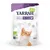 Yarrah BIO Fillets in Sauce met kalkoen, 85g. Tekst: pure blend, voor alle katten, AB, BIO, Beter Leven 3 sterren. Afbeelding van een oranje-witte kat op de verpakking.