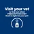 Visit your vet to find out which prescription diet food is right for your pet, with a check mark and food bag icon shown.
