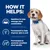 Angol nyelvű szöveg: Nutrition to help manage food sensitivities, Formulated to help improve skin & coat, Formulated to promote excellent stool quality