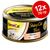 Консерва GimCat ShinyCat Filet, вкус курица, 12×70 г. Видна надпись: 100% Natural, без добавок. На упаковке изображение белой кошки.